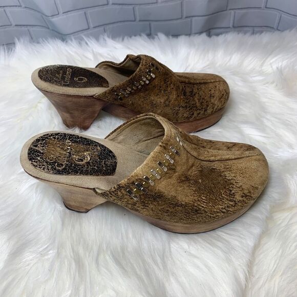Calleen Cordero Distressed Handmade Clogs Size 7.5 - Picture 5 of 6